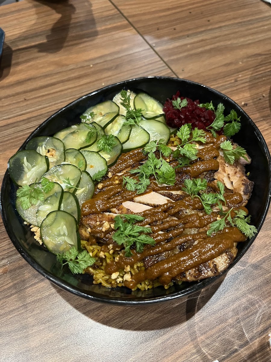Appetizing chicken rice bowl served at S.A.J. Bistronomy by Leens in TTDI